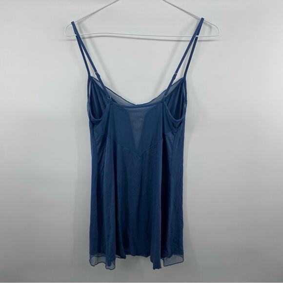 Victoria’s Secret Blue Sheer Slip Chemise Nighty Dress Lingerie Intimates Sz XS - Picture 5 of 9